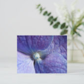 紫のハイドランジアイベントと結婚のお知らせ 案内ポストカード (スタンド正面)