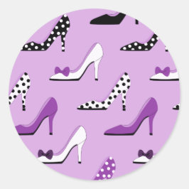 紫のハイヒール ラウンドシール