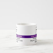 紫のハイライトをオンにしたビジネスブランド エスプレッソカップ (正面)