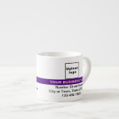 紫のハイライトをオンにしたビジネスブランド エスプレッソカップ (正面右)