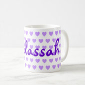 紫のハダシュ コーヒーマグカップ (正面右)