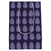 紫のハッピーイースター卵 ミディアムペーパーバッグ (裏面)