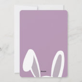 紫のハッピーイースター耳eggs 4写真コラージュ シーズンカード (裏面)