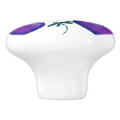 紫のハートとトンボ セラミックノブ (側面)