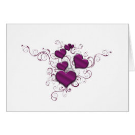 紫のハートとリボンの絡み合い