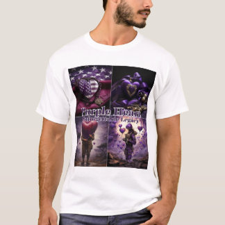 紫のハートの日 Tシャツ