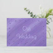 紫のハートをブレンド紫の結婚式の招待状 招待状 (スタンド正面)