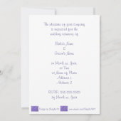 紫のハートをブレンド紫の結婚式の招待状 招待状 (裏面)