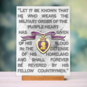 紫のハートアクリル記号 アクリルサイン (ニュートラル)