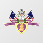 紫のハートウィンドウの貼り付け ウィンドウサイン (シート)