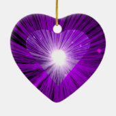 紫のハートオーナメントハート セラミックオーナメント (裏面)
