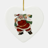 紫のハートクリスマスオーナメント セラミックオーナメント (裏面)