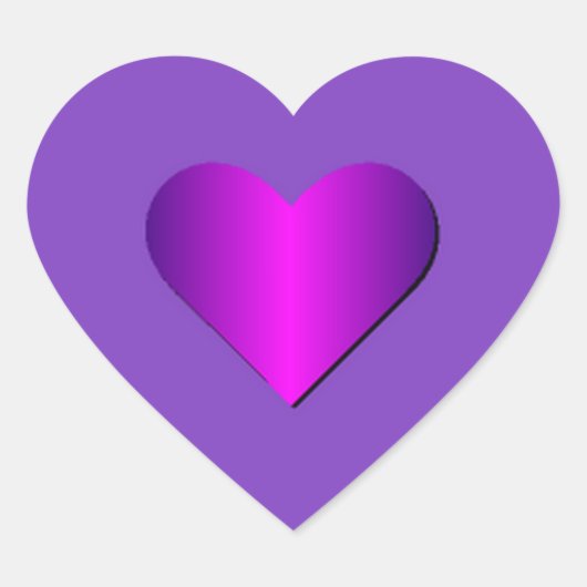 紫のハートシール ハートシール (正面)