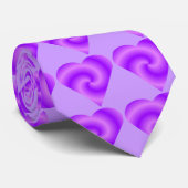 紫のハートタイタイル ネクタイ (ロール)