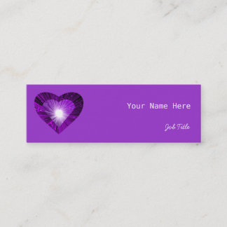 紫のハート'ハート'のサイドパープルスキン スキニー名刺