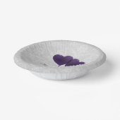 紫のハートバルーン結婚の紙ボウル ペーパーボウル (傾斜あり)