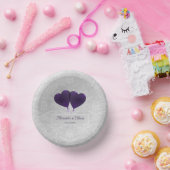 紫のハートバルーン結婚の紙ボウル ペーパーボウル (パーティー)