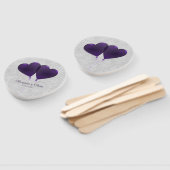 紫のハートバルーン結婚式の引き出物ハンドファン ハンドファン (組立なし)