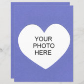 紫のハートフォトフレームの追加 (正面/裏面)