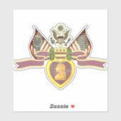 "紫のハートフラグ"ビニール シール (シート)