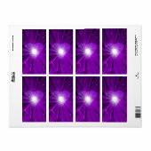 紫のハートラベル ラベル (フルシート)