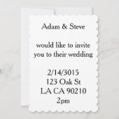 紫のハートレインボー結婚式招待状 招待状 (裏面)