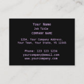 紫のハート名刺ブラックチャビー 名刺 (裏面)