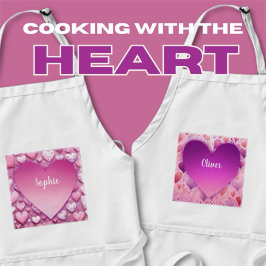 紫のハート名 スタンダードエプロン