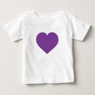 紫のハート幼児Tシャツ ベビーTシャツ