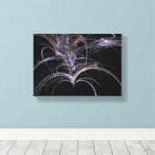 紫のハート抽象芸術 キャンバスプリント (インサイチュ (ウッドフロア))