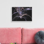 紫のハート抽象芸術 キャンバスプリント (インサイチュ (リビング))