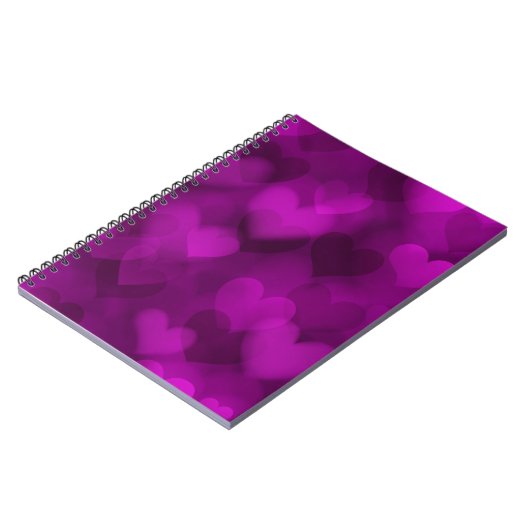 紫のハート贈り物のための女性と女の子,女の子 ノートブック (左側)