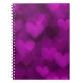 紫のハート贈り物のための女性と女の子,女の子 ノートブック (正面)