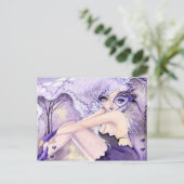 紫のハート – はがき (スタンド正面)