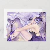 紫のハート – はがき (正面/裏面)