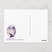 紫のハート – はがき (裏面)