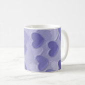 紫のハート コーヒーマグカップ (正面右)