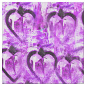 紫のハート ファブリック (クローズアップ)