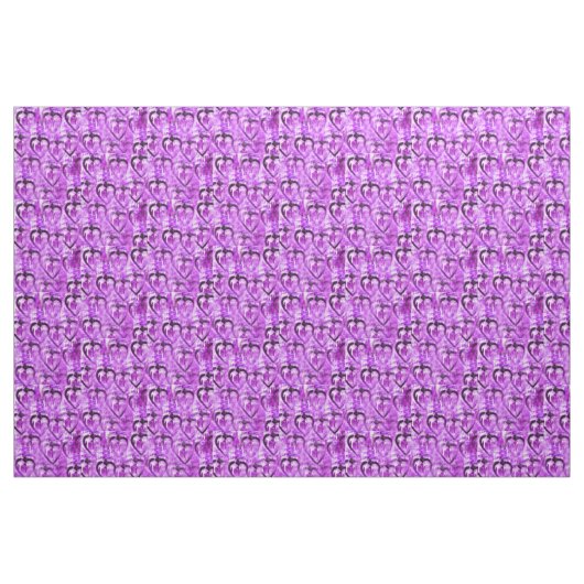 紫のハート ファブリック (ヤード)