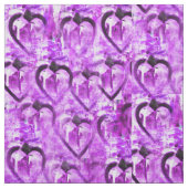 紫のハート ファブリック (見本)
