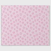 紫のハート ラッピングペーパー (フラット)