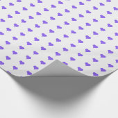 紫のハート ラッピングペーパー (角)