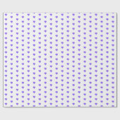 紫のハート ラッピングペーパー (フラット)