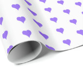 紫のハート ラッピングペーパー (ロールコーナー)