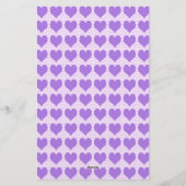 紫のハート 便箋 (裏面)