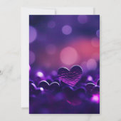 紫のハート《写真》ぼけ味バチェロレッテ 招待状 (裏面)