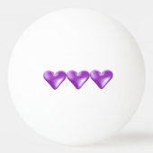 紫のハート 卓球ボール (裏面)