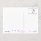 紫のハート「愛」はがき ポストカード (裏面)