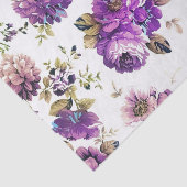 紫のバラと他の花(タン葉の) 薄葉紙 (詳細)