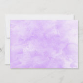 紫のバラと金ゴールドフローラ結婚写真 セーブザデート (裏面)